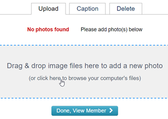 upload photo dialog box